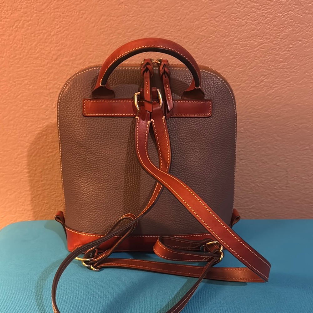 Dooney & Bourke Gray and Brown Backpack - Picture 2 of 4